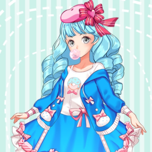 かわいいキャンディケーンアニメ風着せ替えゲーム on Prinxy