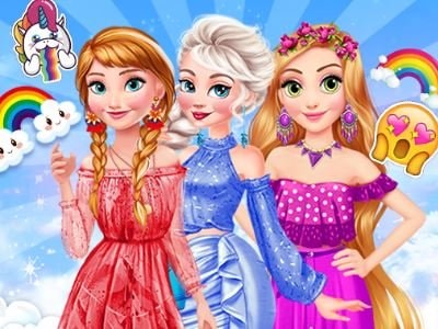 Princess Rainbow Dressup on Prinxy