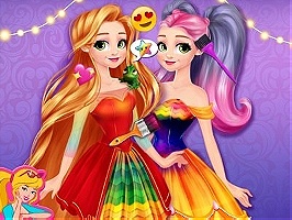 Princess Design Your Rainbow Dress on Prinxy