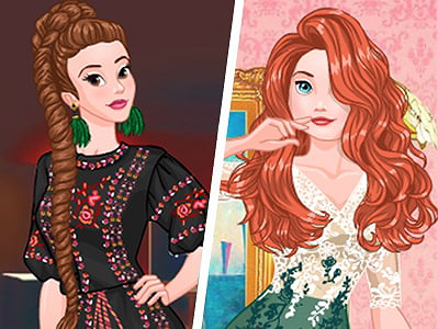 girl play game fashion princess hair