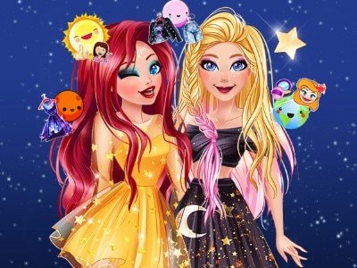 Ellie and Mermaid Princess Galaxy Fashionistas on Prinxy