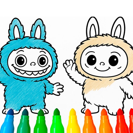 Labubu Coloring: Cute Monsters on Prinxy
