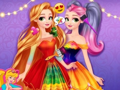 Princess Design Your Rainbow Dress on Prinxy