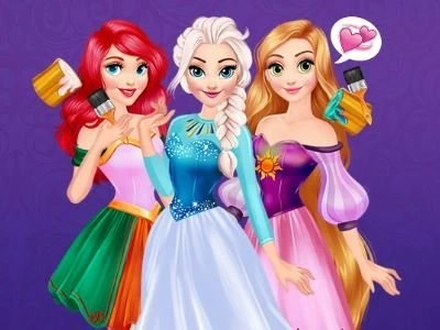 Princesses Rainbow Dresses on Prinxy