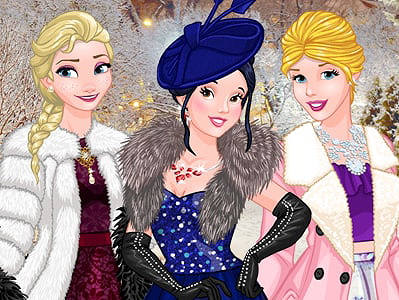 Jogue Vestir as princesas da Disney para o Natal, um jogo de Natal