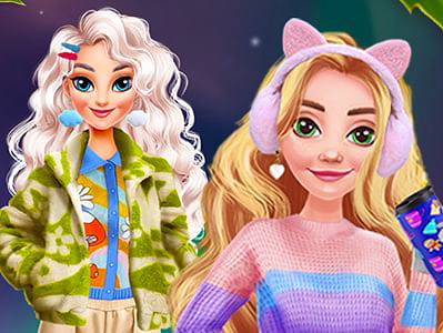 Jogue Barbie: Vista-se como Elsa, Anna, Rapunzel e Ariel, um jogo de Barbie