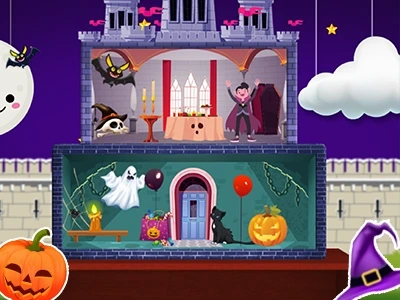 Château de vacances de princesse d&#39;Halloween on Prinxy