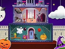 Château de vacances de princesse d&#39;Halloween on Prinxy