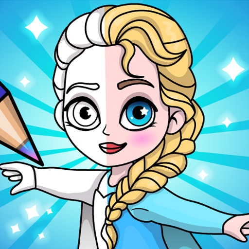 Απλά Σχεδιάστε: Σελίδες Χρωματισμού ASMR Princess on Prinxy