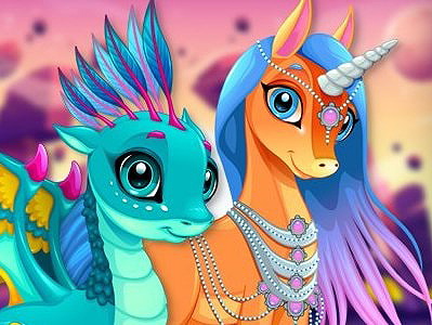 Παζλ Unicorns And Dragons on Prinxy