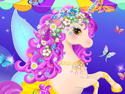 Unicorn Dress Up Joc on Prinxy
