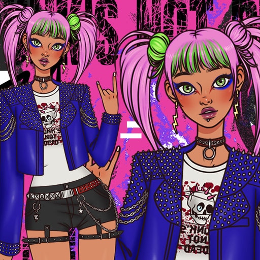 Harajuku Punk Klädspel on Prinxy